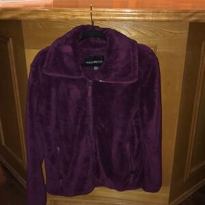 Weatherproof Women’s Full Zip Fleece Plum Color Jacket XL